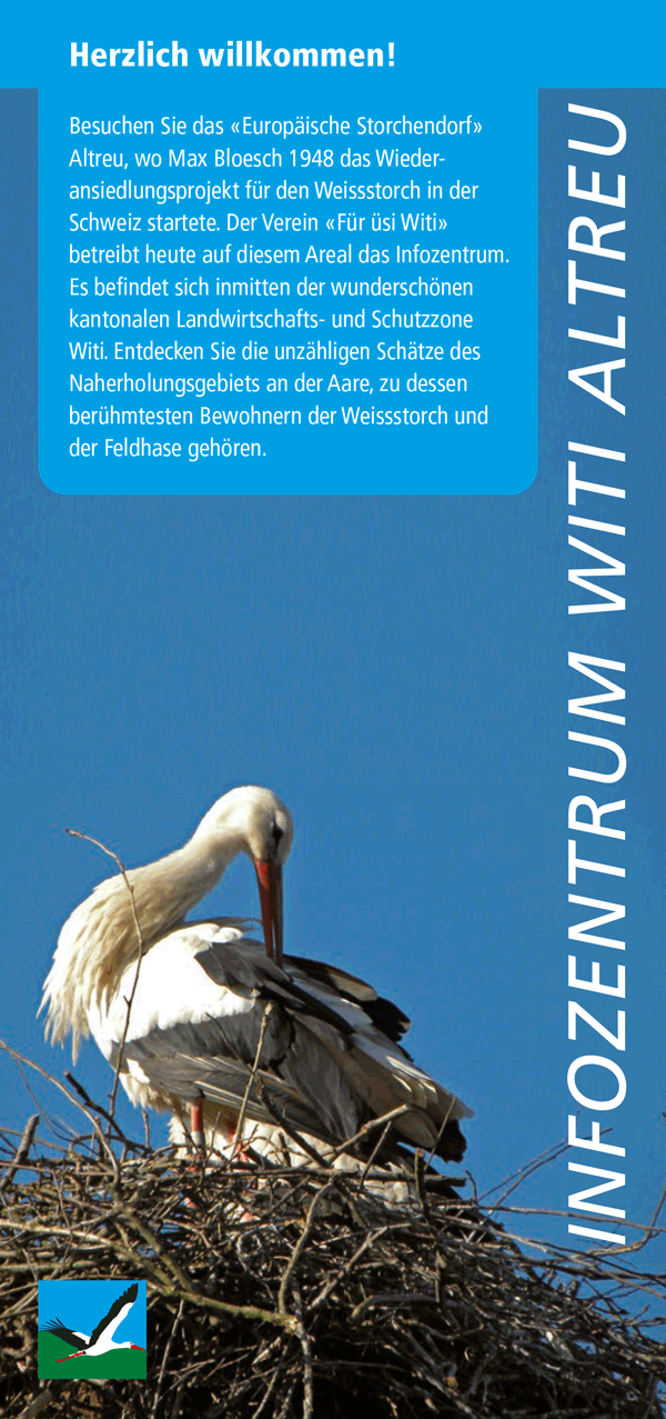 Der Flyer zum Infozentrum Witi Altreu.
